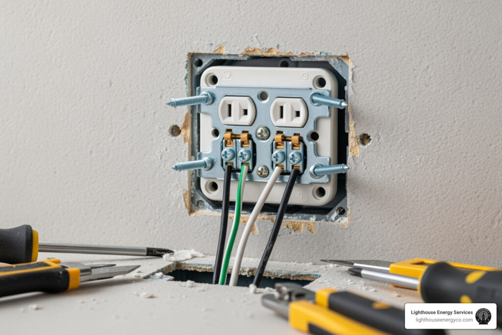 double socket installation