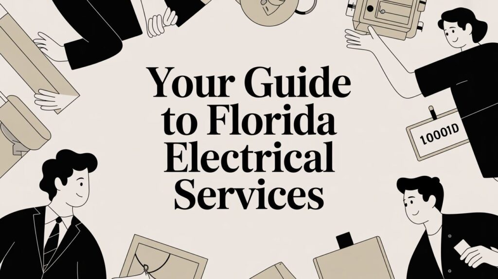 florida electrical services service guide Your Guide to Florida Electrical Services Critical Safety Warning: If you see active sparks, smell smoke, or notice any moisture on or around the electrical panel, do not touch it. Your priority in that situation is to get everyone out safely and call for professional Florida electrical services from a distance. florida electrical services service guide Your Guide to Florida Electrical Services Critical Safety Warning: If you see active sparks, smell smoke, or notice any moisture on or around the electrical panel, do not touch it. Your priority in that situation is to get everyone out safely and call for professional Florida electrical services from a distance.