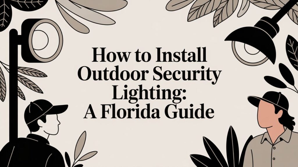 how to install outdoor security lighting security lights How to Install Outdoor Security Lighting: A Florida Guide In South Florida, generic advice misses the parts that usually cause trouble. Coastal corrosion is real. Wind exposure changes how you mount fixtures. Local permitting can matter even for what seems like a simple hardwired light. If you're learning how to install outdoor security lighting, the right approach is safety first, then placement, then weatherproofing, then code.