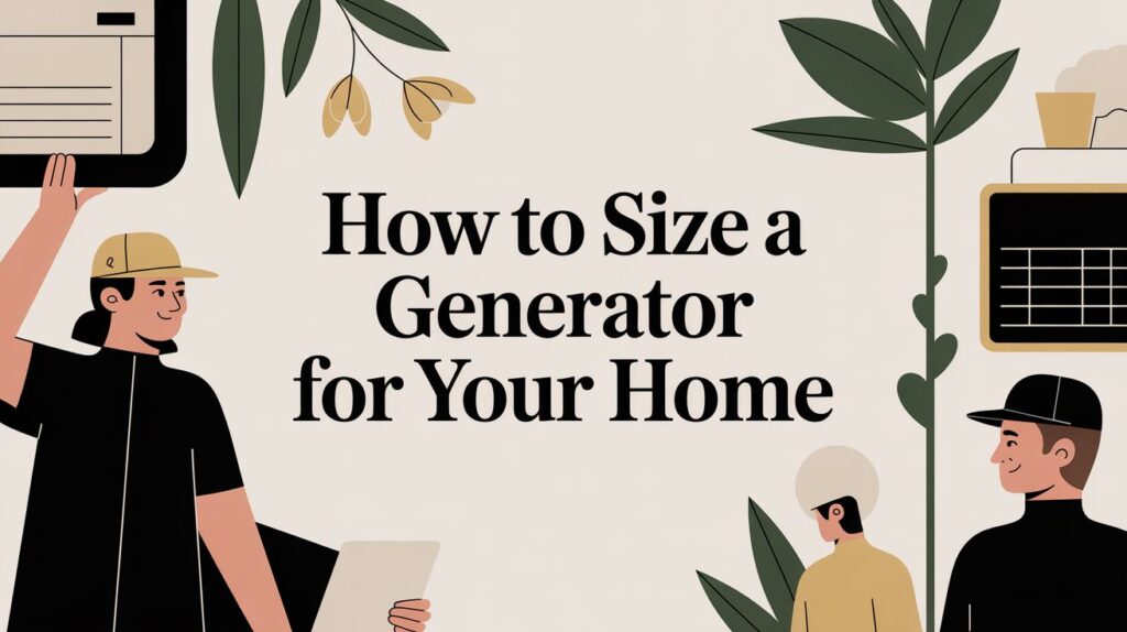 how to size a generator for your home generator sizing How to Size a Generator for Your Home That’s how to size a generator for your home without paying for the wrong machine or ending up with one that trips when the compressor kicks on.