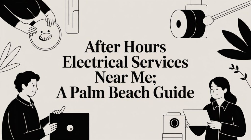 after hours electrical services near me electrical guide After Hours Electrical Services Near Me: A Palm Beach Guide Homeowners often search for After hours electrical services near me during these urgent moments. The challenge involves more than finding someone who answers the phone. It requires knowing how to act first, identifying which details matter, avoiding vague pricing discussions, and selecting a legitimate Palm Beach County electrician while under pressure.