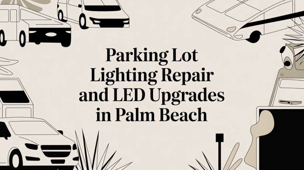 parking lot lighting repair and led upgrades parking lights Parking Lot Lighting Repair and LED Upgrades in Palm Beach Parking lot lighting repair and LED upgrades aren't just about brighter fixtures. They affect safety, curb appeal, maintenance planning, utility costs, and code compliance. In Palm Beach County, the decision also has to account for hurricane exposure, salt air, heavy rain, and the wear that comes with year-round heat and UV.