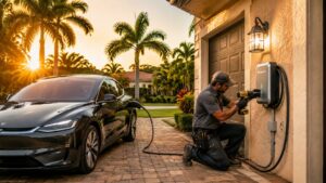 ev charger installation in wellington fl electrician installing Blog Electricians Blog