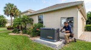 home generator installation wellington fl technician installing Blog Electricians Blog