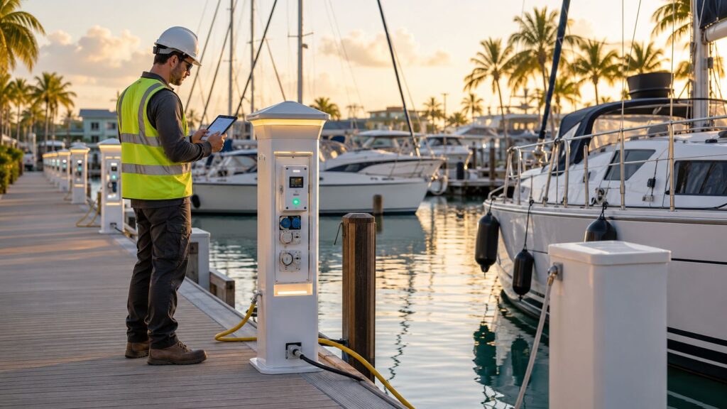 marina electrical services south florida marina technician Marina Electrical Services South Florida: Your 2026 Guide If you're managing a marina in South Florida, you already know the uneasy feeling that comes when a dock loses power at the wrong time. A busy weekend is underway. Boats are full. Air conditioning, battery charging, refrigeration, and dock operations all depend on a system most tenants never think about until it fails. Then every minute matters. marina electrical services south florida marina technician Marina Electrical Services South Florida: Your 2026 Guide If you're managing a marina in South Florida, you already know the uneasy feeling that comes when a dock loses power at the wrong time. A busy weekend is underway. Boats are full. Air conditioning, battery charging, refrigeration, and dock operations all depend on a system most tenants never think about until it fails. Then every minute matters.