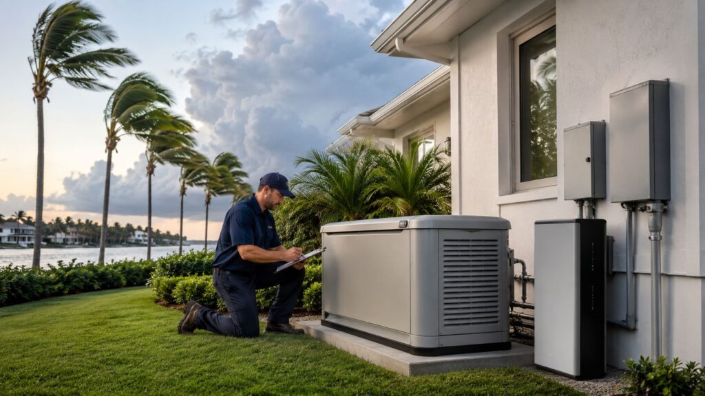 residential backup power systems generator inspection Residential Backup Power Systems: Palm Beach County Residential backup power systems have moved well beyond a niche purchase. The global residential backup power market is projected to grow from USD 10.9 billion in 2024 to USD 21.8 billion by 2034, which points to a near doubling in value and a clear shift into mainstream household planning Market.us. In a county where storm exposure and service interruptions are part of life, the central issue isn't whether backup power makes sense. It's whether the system will protect the home without creating a code violation, a fire risk, or a failed final inspection. residential backup power systems generator inspection Residential Backup Power Systems: Palm Beach County Residential backup power systems have moved well beyond a niche purchase. The global residential backup power market is projected to grow from USD 10.9 billion in 2024 to USD 21.8 billion by 2034, which points to a near doubling in value and a clear shift into mainstream household planning Market.us. In a county where storm exposure and service interruptions are part of life, the central issue isn't whether backup power makes sense. It's whether the system will protect the home without creating a code violation, a fire risk, or a failed final inspection.