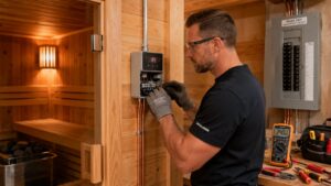 sauna electrical installation electrician working Blog Electricians Blog