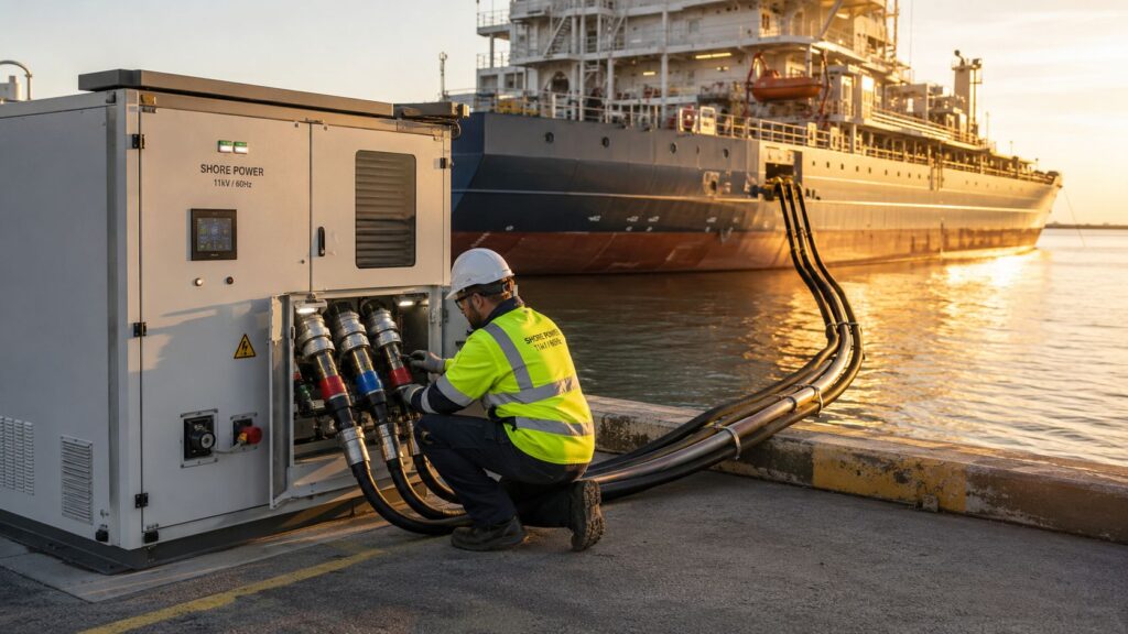 shore power distribution systems electrical maintenance Shore Power Distribution Systems: A 2026 Port Guide Shore power gets oversold when people talk about it like every berth should be electrified tomorrow. In practice, shore power distribution systems are a targeted infrastructure investment, not a universal decarbonization shortcut. The ports that get the best results start with vessel classes that can use the system, then build the electrical architecture around those calls instead of forcing every terminal into the same template. shore power distribution systems electrical maintenance Shore Power Distribution Systems: A 2026 Port Guide Shore power gets oversold when people talk about it like every berth should be electrified tomorrow. In practice, shore power distribution systems are a targeted infrastructure investment, not a universal decarbonization shortcut. The ports that get the best results start with vessel classes that can use the system, then build the electrical architecture around those calls instead of forcing every terminal into the same template.