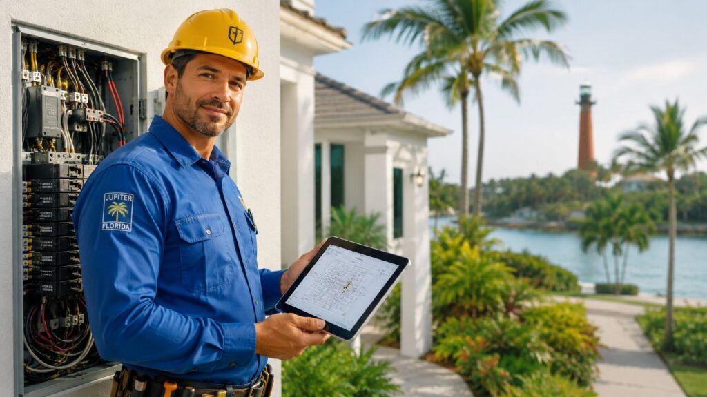 licensed electrician jupiter fl electrician inspection Hire a Licensed Electrician Jupiter FL: Expert Services A flickering light at dinner time feels small until the breaker won't reset, the kitchen goes dark, and you're suddenly trying to sort out who can come to your Jupiter home tonight. In that moment, the difference between a licensed electrician Jupiter FL homeowners can verify and a vague marketing claim becomes more than paperwork, it becomes safety, timing, and peace of mind. Jupiter's contractor market is already highly regulated, with a transparency scorecard based on 922 license records showing an active license rate of 99.9% (Jupiter contractor scorecard), which tells you that licensed work isn't a niche expectation here, it's the local norm.