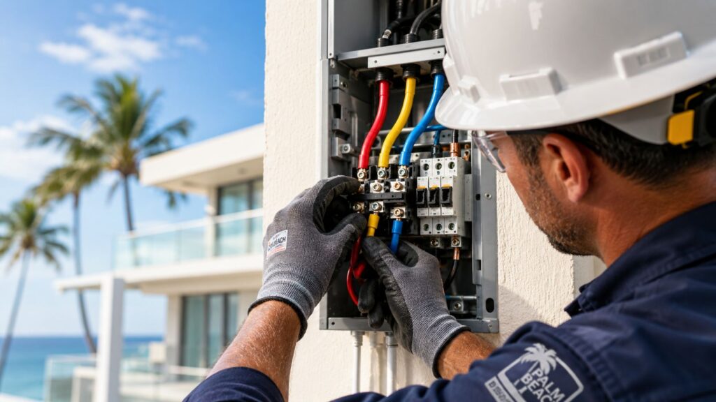 three phase electrical installation electrician working Three Phase Electrical Installation Guide Palm Beach The breaker keeps tripping again, the HVAC sounds like it's straining, and the building manager is staring at another service call before lunch. In Palm Beach County, that kind of problem usually shows up when a property has outgrown its electrical service, but the equipment still has to keep running through heat, humidity, and long cooling cycles. Three phase electrical installation is often the practical answer because it gives larger loads a steadier path to run without asking one circuit to do all the heavy lifting.