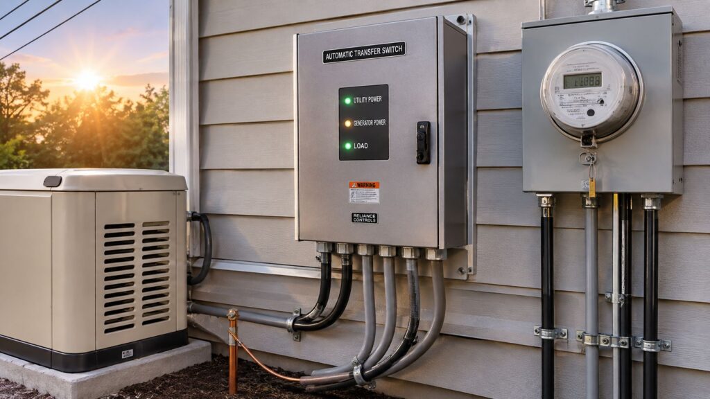 what is a transfer switch for generators electrical meter What Is a Transfer Switch for Generators: A Guide A transfer switch is a safety device that lets a building switch electricity between the utility grid and a backup generator without backfeeding power into utility lines. The National Electrical Code requires one whenever a generator powers a building's wiring system. what is a transfer switch for generators electrical meter What Is a Transfer Switch for Generators: A Guide A transfer switch is a safety device that lets a building switch electricity between the utility grid and a backup generator without backfeeding power into utility lines. The National Electrical Code requires one whenever a generator powers a building's wiring system.