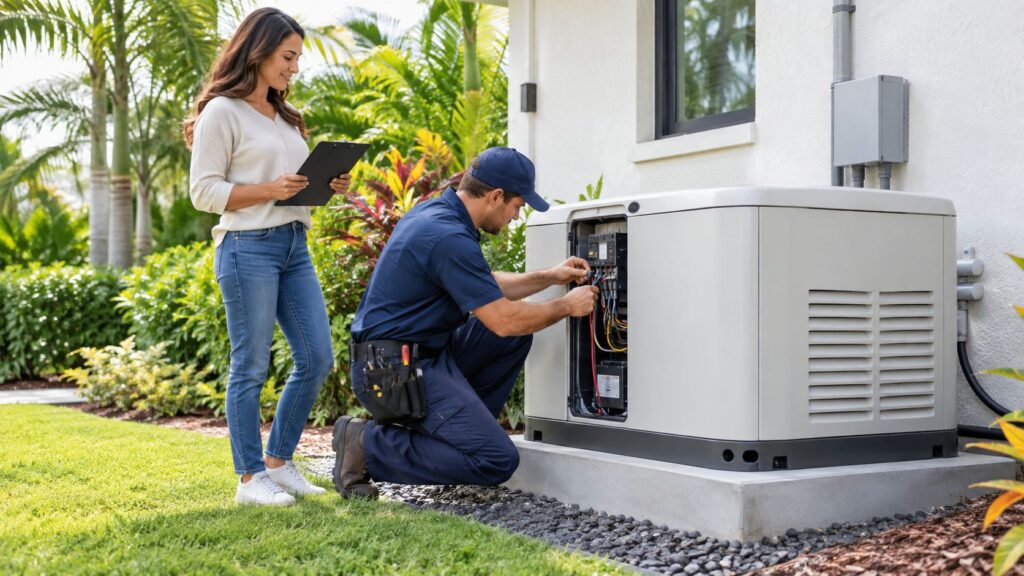 backup generator installation generator service Backup Generator Installation: A Homeowner's Complete Guide A proper backup generator installation starts before anyone orders equipment. You need to decide which loads must operate, how the generator will be isolated from the utility grid, where the unit can legally sit, how fuel will reach it, and which permits and inspections Palm Beach County and FPL will require. The generator itself is only one part of the system.