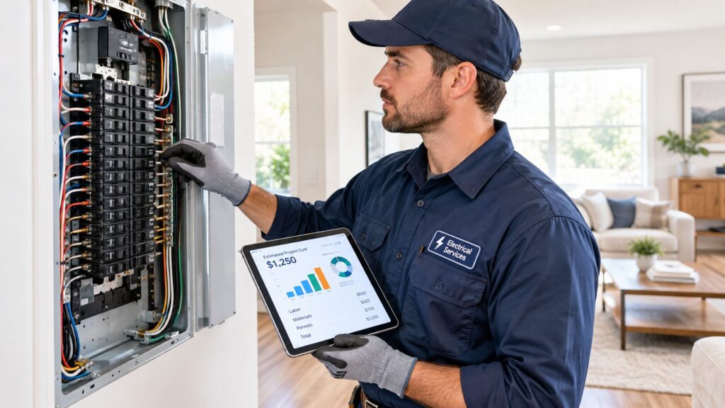 home electrical inspection cost electrician tablet Home Electrical Inspection Cost: A Practical 2026 Guide The practical way to compare the home electrical inspection cost is to ask one question first: What decision will this inspection help me make? A routine safety check, a buyer's pre-purchase evaluation, an insurance compliance report, and an infrared scan aren't interchangeable services.