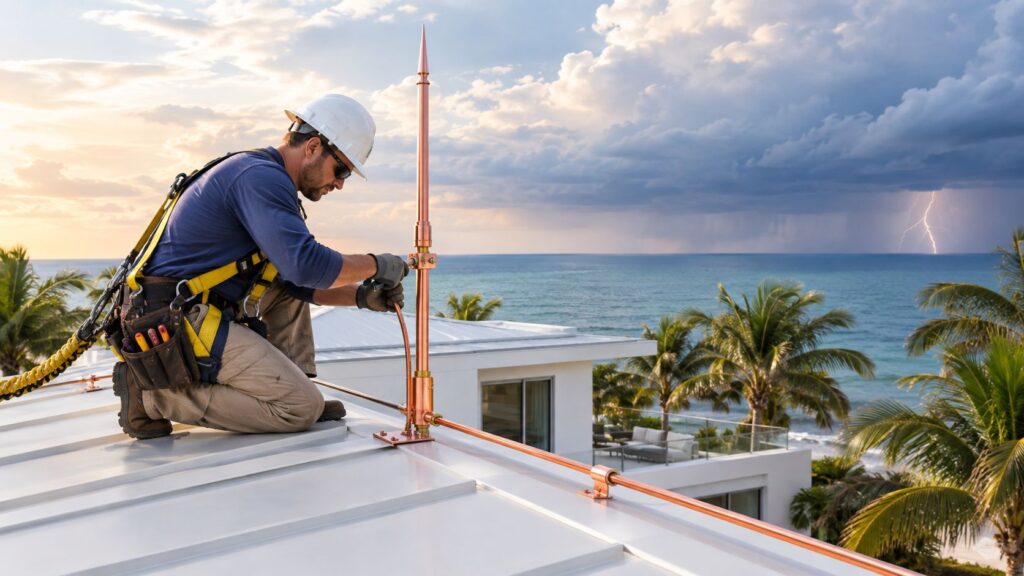 lightning protection contractors near me lightning rod installation Lightning Protection Contractors Near Me: A 2026 Guide A summer storm rolls in from the Atlantic, and a Jupiter homeowner hears the familiar snap of a breaker. The pool equipment shuts down, the Wi-Fi disappears, and the family moves away from the windows while lightning flashes across the neighborhood. The first search is usually simple: “lightning protection contractors near me.”